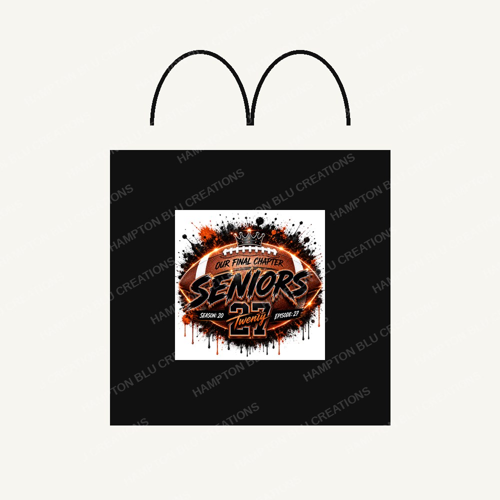 Seniors 2027 Final Chapter Football Tote Bag