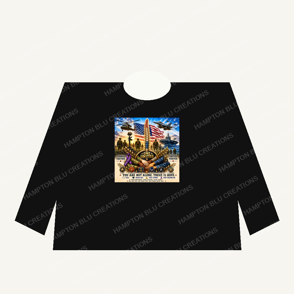 One united mental health, military design Long Sleeve Shirt