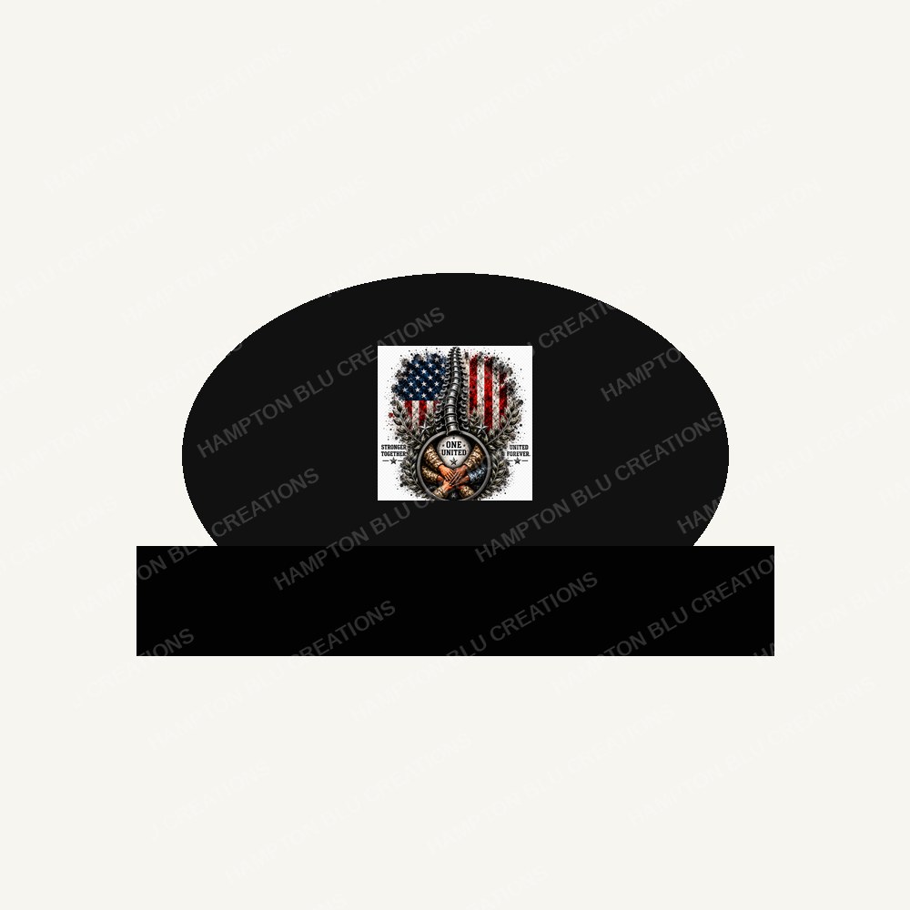 One united military spine, and flag design Hat