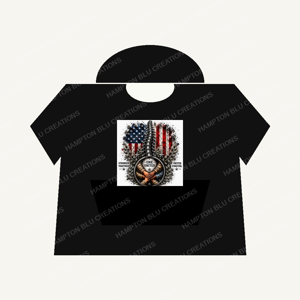 One united military spine, and flag design Hoodie